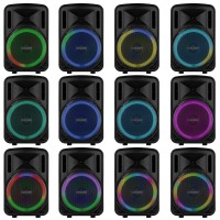 FENTON FT12LED MK2 Bluetooth Prenosni Karaoke Zvočnik FENTON FT12LED MK2 Bluetooth Prenosni Karaoke Zvočnik