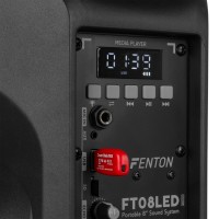 FENTON FT08LED MK2 300W Bluetooth Prenosni Karaoke Zvočnik