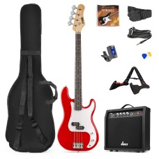 MAX GIGKIT BASS RED Komplet bass kitara SET