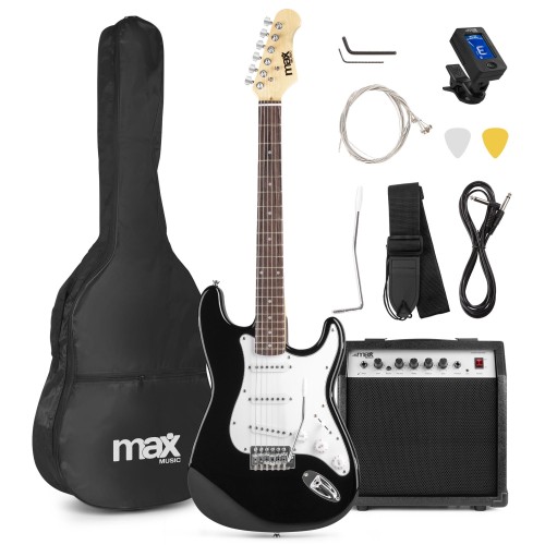 MAX GIGKIT BLACK Električna kitara SET