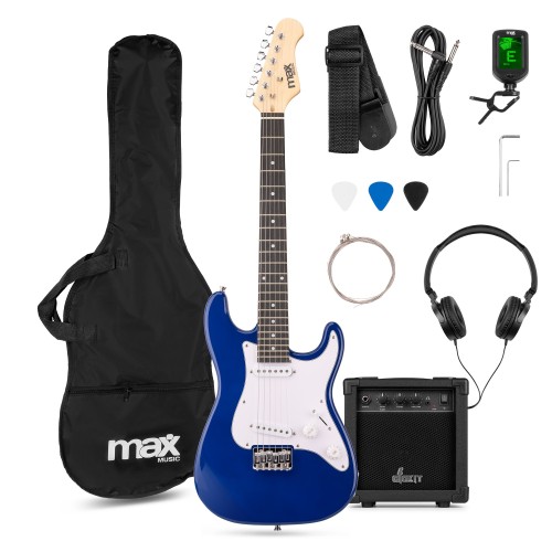 MAX GIGKIT JUNIOR 3/4 BLUE Električna kitara set