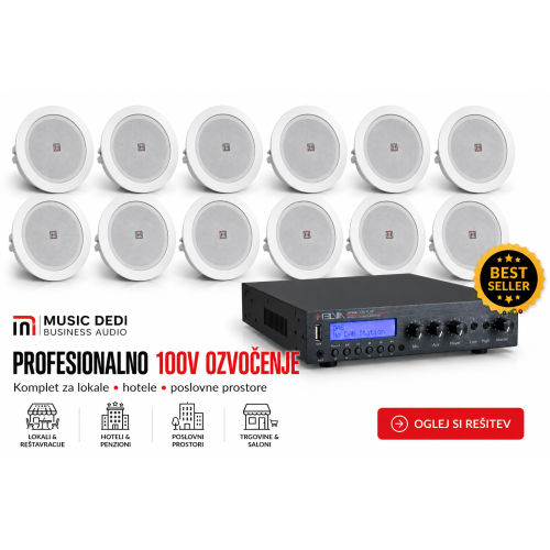 Music Dedi BUSINESS AUDIO PRO S2 Profesionalno ozvočenje za LOKALE, PISARNE