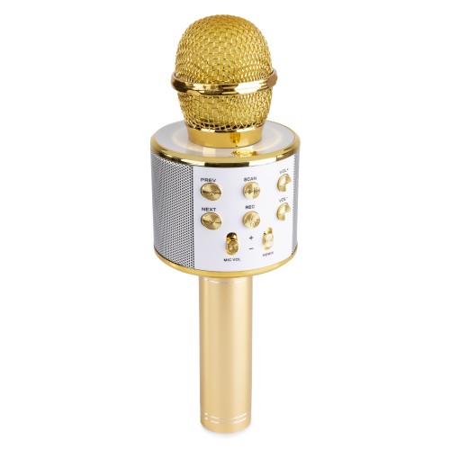 MAX KM01 GOLD Karaoke mikrofon mikrofoni z zvočnikom