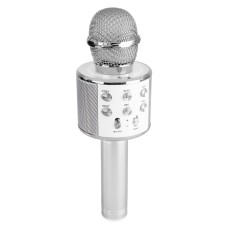 MAX KM01 SILVER Karaoke mikrofon mikrofoni z zvočnikom