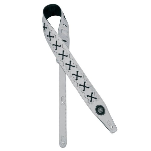 GAUCHO GST-648-WH Usnjen kitarski pas