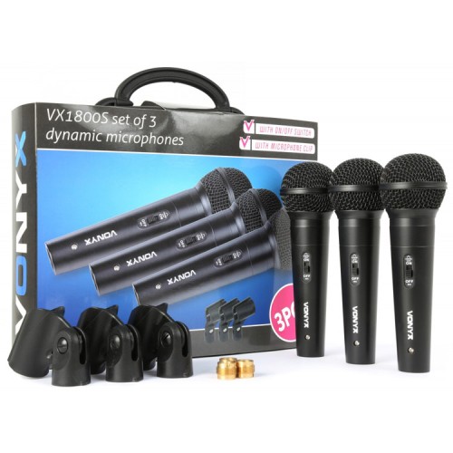 VONYX VX1800S Set 3 vokalnih mikrofonov mikrofoni mikrofon