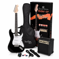 SOUNDSATION RIDER GP BK Električna kitara komplet z ojačevalcem + oprema
